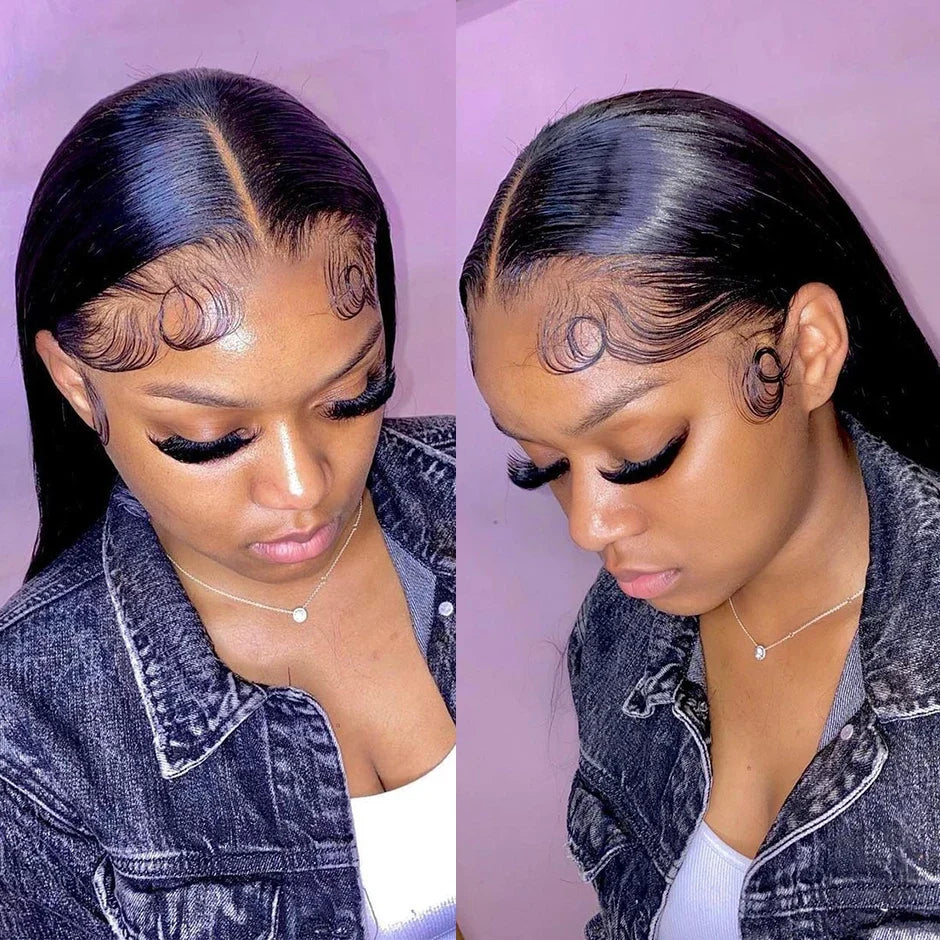 Raw Hair Vietnamese 180 Density 100% Human Hair T Part Lace Frontal Wigs Straight Natural Black Lace Front Human Hair Wigs