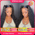 Wow Angel Glueless HD Lace Closure 5x5 Closure Water Wave Pre Plucked Natural Hairline Human Hair Curly Wigs Brazilian For Women