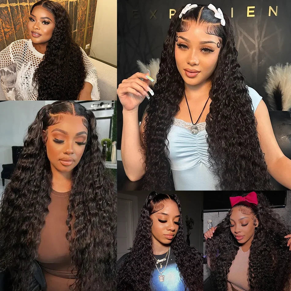 Rosabeauty Deep Wave Human Hair Bundles Brazilian 3 4 Bundles Remy Curly Water Wave Human Hair Extensions Double Weft