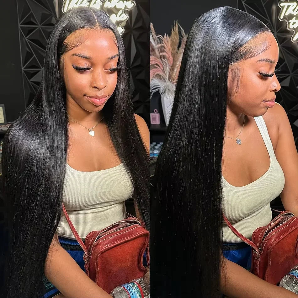 HD Lace Front Wigs 30 38 Inch Straight 13x4 13x6 Transparent Lace Frontal Human Hair Wigs Pre Plucked HD Lace Wigs For Women
