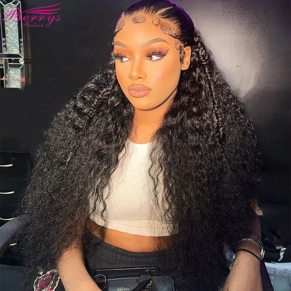 Berrys Fashion Hair Water Wave 13x6 HD Lace Frontal Wig Peruvian 250% Water Wave Lace Frontal Wig 5x5 Lace Closure Wig For Women