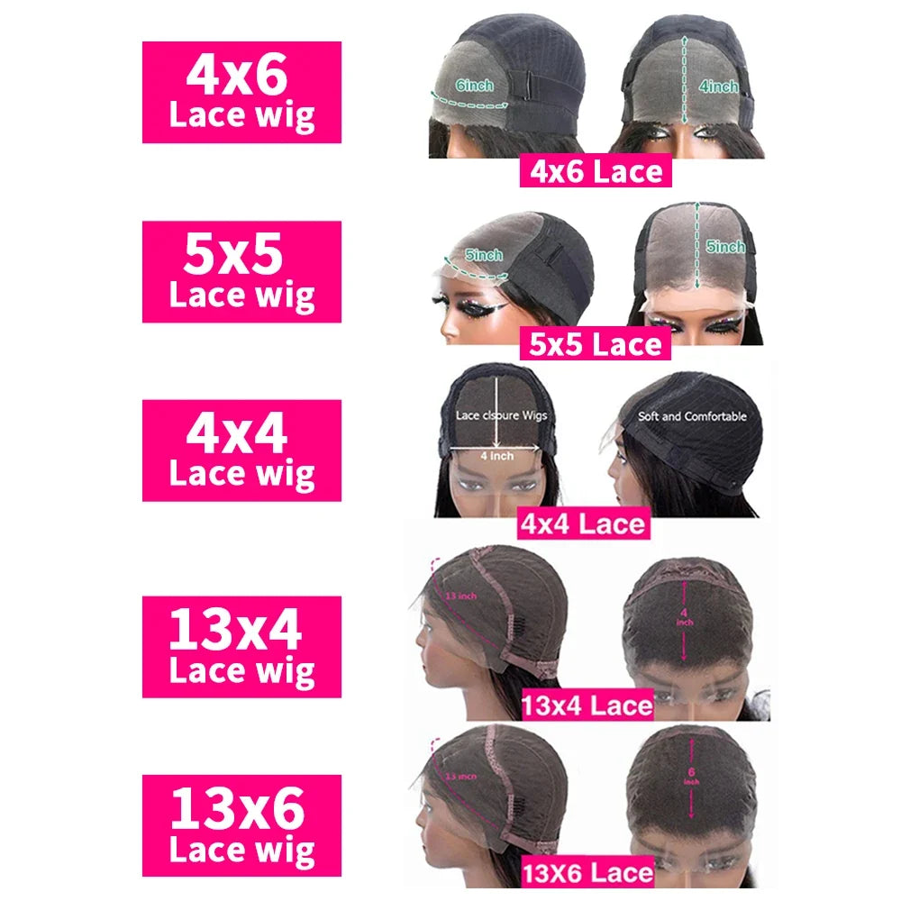 Deep Wave Frontal Wig 13x6 HD Lace Frontal Wig 13X4 28 30 32 34 36 Inch Human Hair Lace Frontal Wig Deep Curly Lace Front Wig