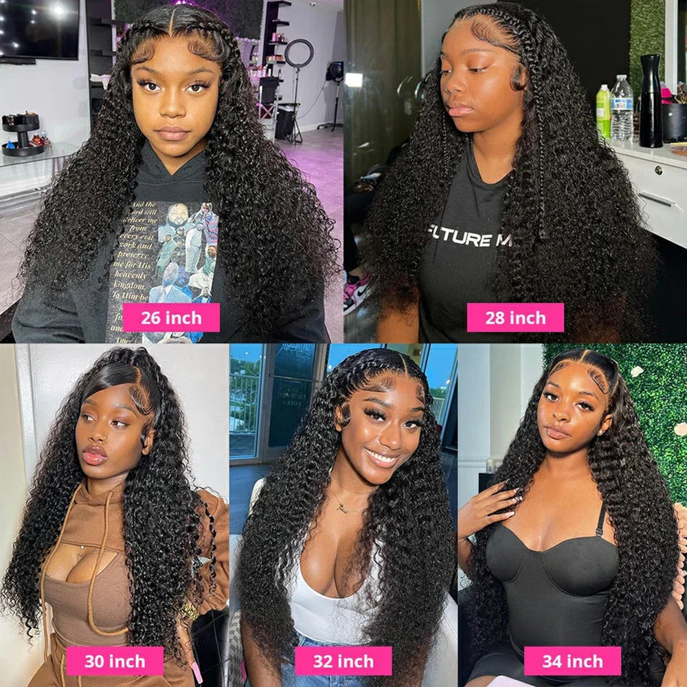 Transparent Remy Deep Wave Lace Front Wig 13x4 13x6 Water Wave Lace Frontal Wig 4X4 Closure Human Hair Wigs For Women Glueless