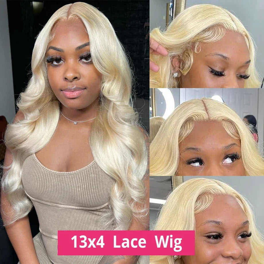 Curly Human Hair Wig Deep Wave Frontal Burmese 613 Blonde Body Wave Human Hair Wigs For Women 13x6 Hd Lace Front Human Hair Wig