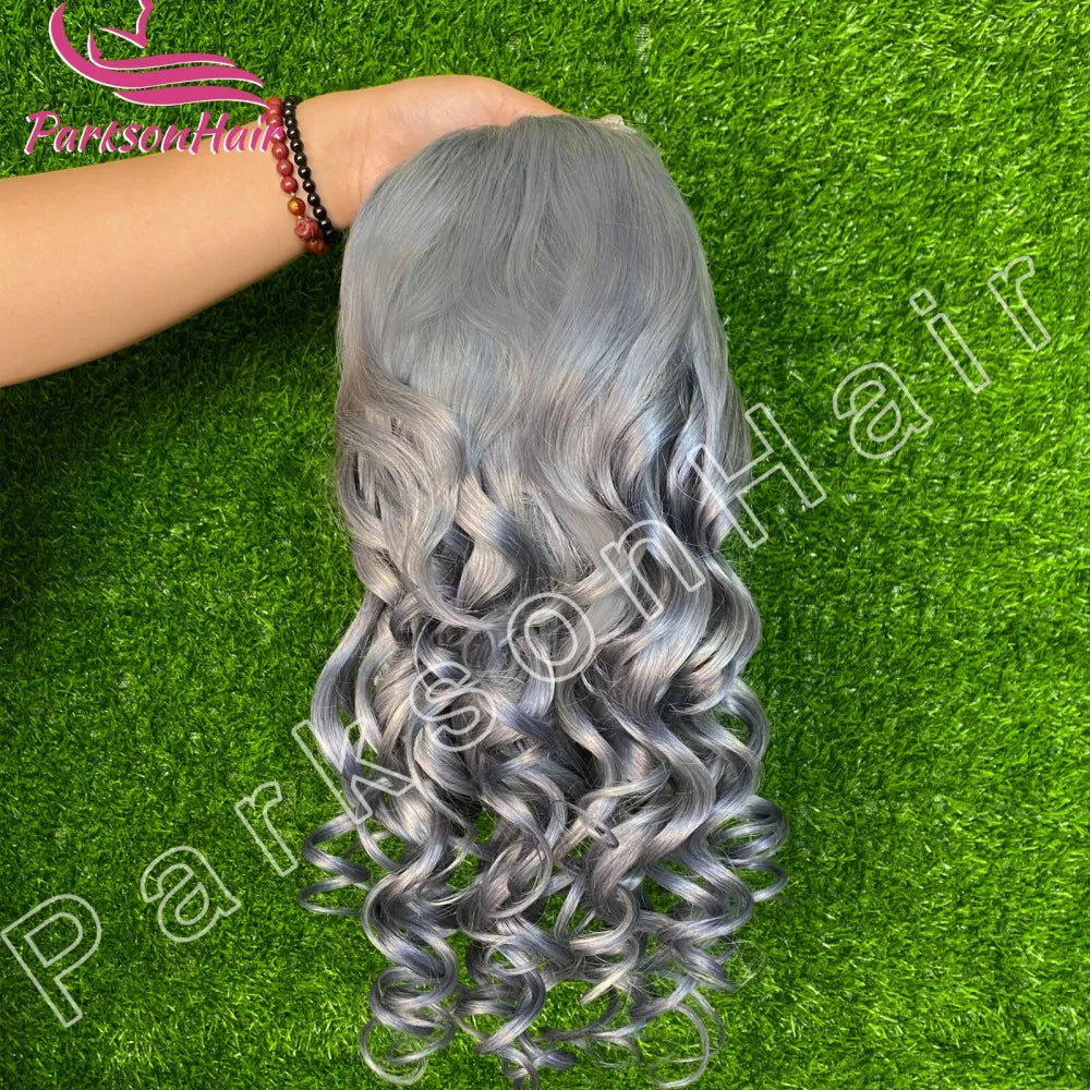 Wear Go Glueless Wig Grey 13x6 HD Transparent Lace Frontal Loose Wave Wigs For Women 613 Colored 13x4 Lace Front Human Hair Wigs