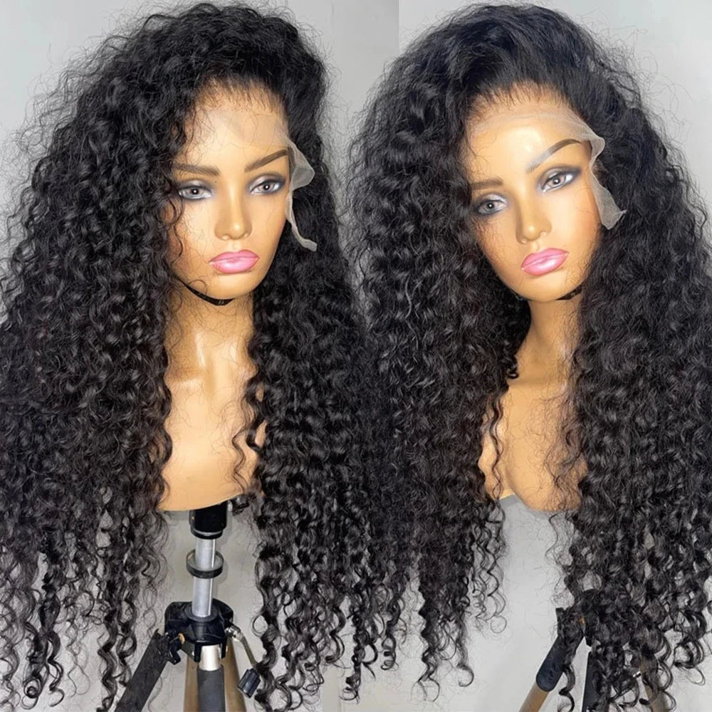 Deep Wave Frontal Wig 13x6 HD Lace Frontal Wig 13X4 28 30 32 34 36 Inch Human Hair Lace Frontal Wig Deep Curly Lace Front Wig
