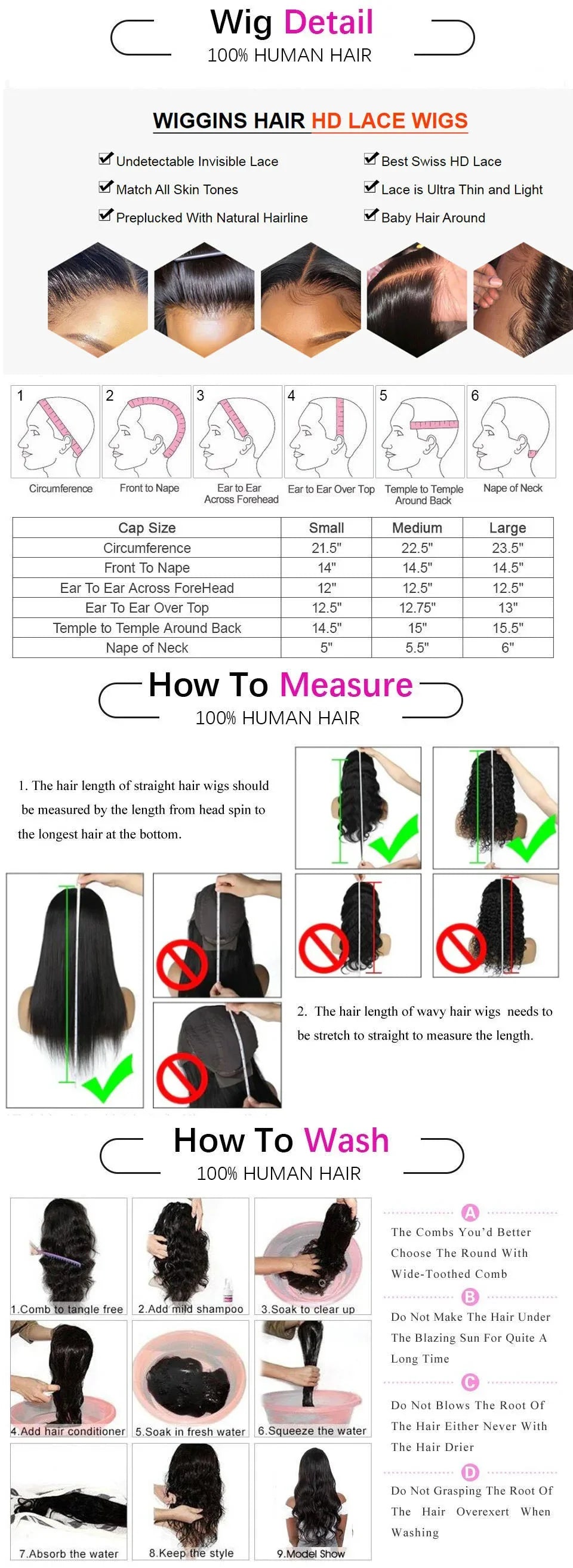 Glueless Deep Wave Headband Wig Human Hair Natural Black Curly Headband Wigs for Black Women 180% Density Brazilian Virgin Hair