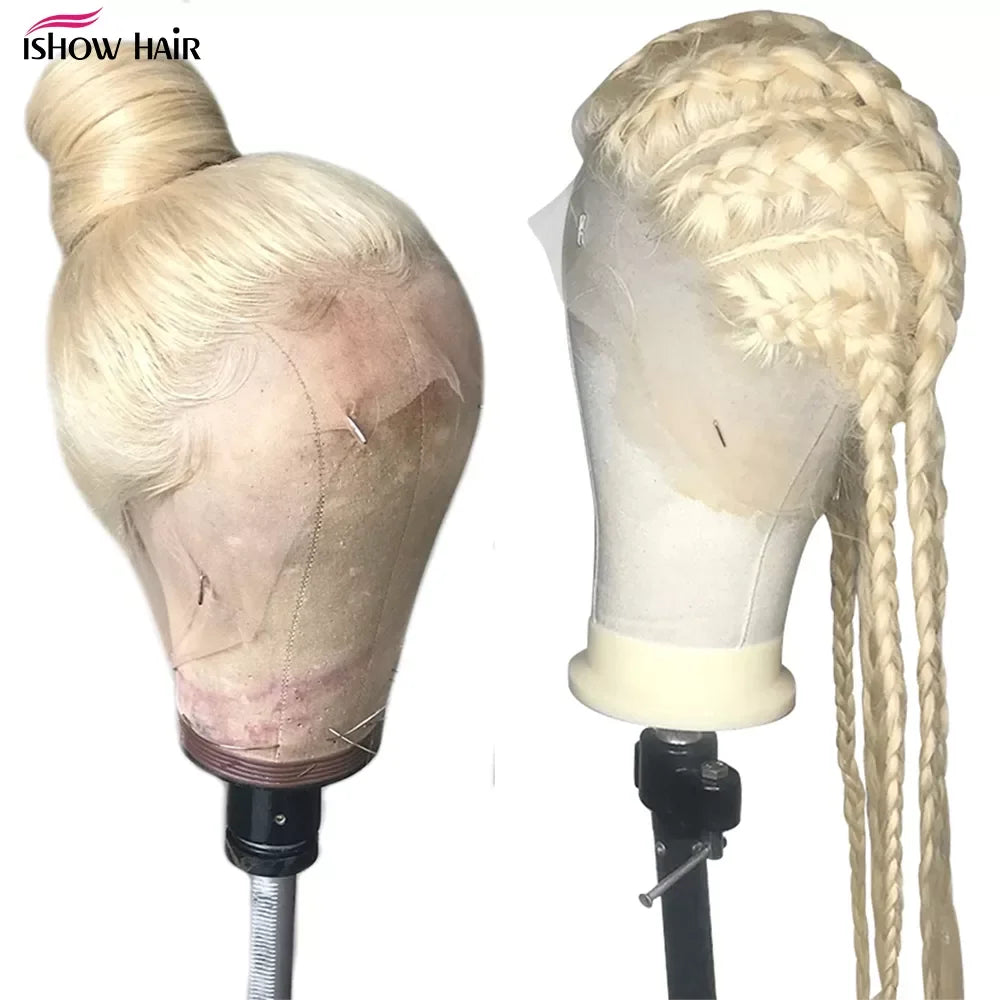 Ishow 613 Full Lace Human Hair Wig Blonde Lace Front Wig Human Hair Full Lace Wig Straight 13x4 Lace Front Human Hair Wig