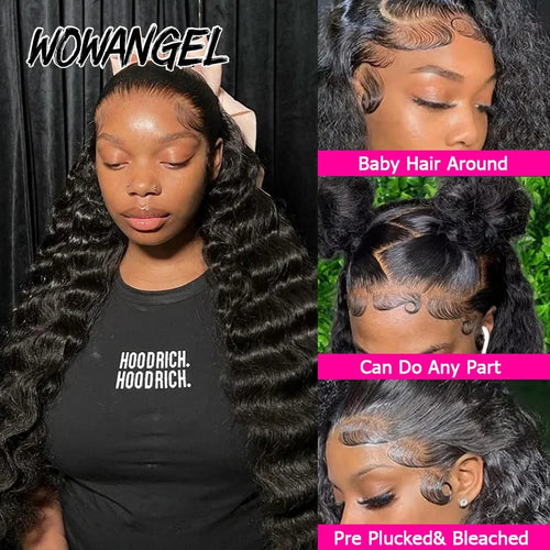 250% Loose Deep Wave Human Hair Wigs Pre Plucked 13x6 HD Full Frontal Wigs 100% Human Hair Curly Lace Front Wigs For Black Women