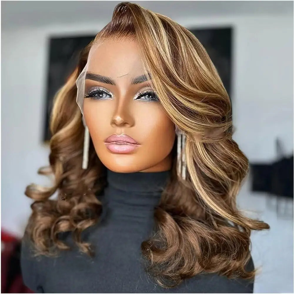 Ginger Orange Body Wave Bob Wig Lace Front Human Hair Wigs For Black Women Human Hair Orange Ginger Color Body Short Bob Wig