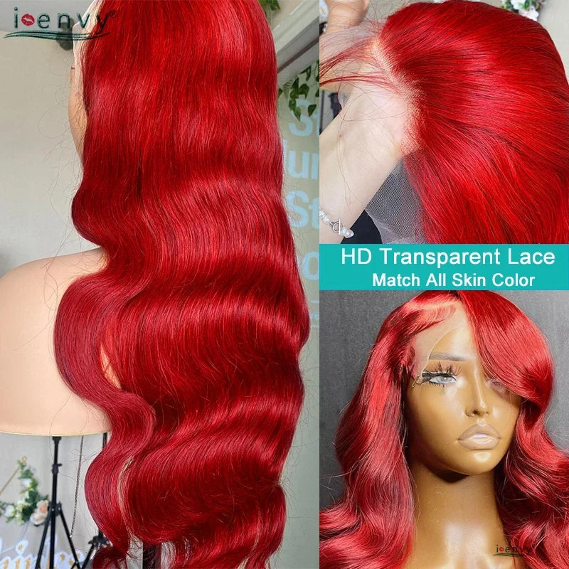 Orange Brown Lace Front Wigs Colored Ginger Blonde 13X6 Lace Frontal Human Hair Wigs Remy Burgundy Red Body Wave Lace Front Wig