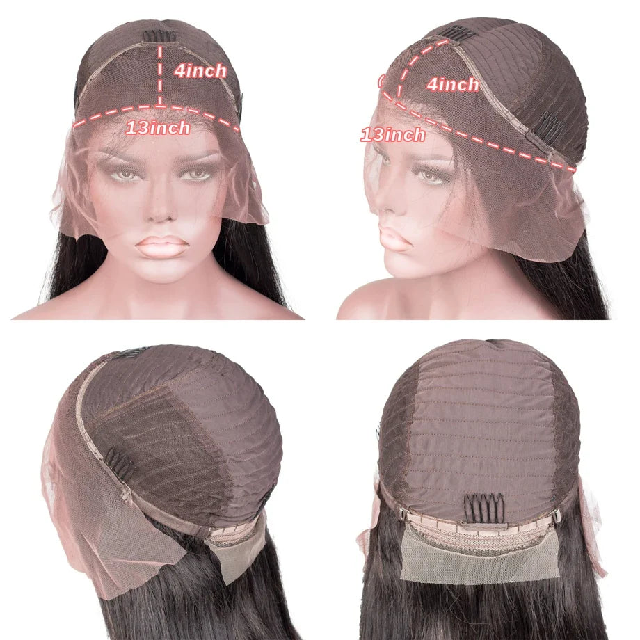 Sapphire Blue Lace Front Wig Body Wave Human Hair Wigs Dark Blue Color Transparent Pre Plucked Lace Frontal Wigs For Black Women