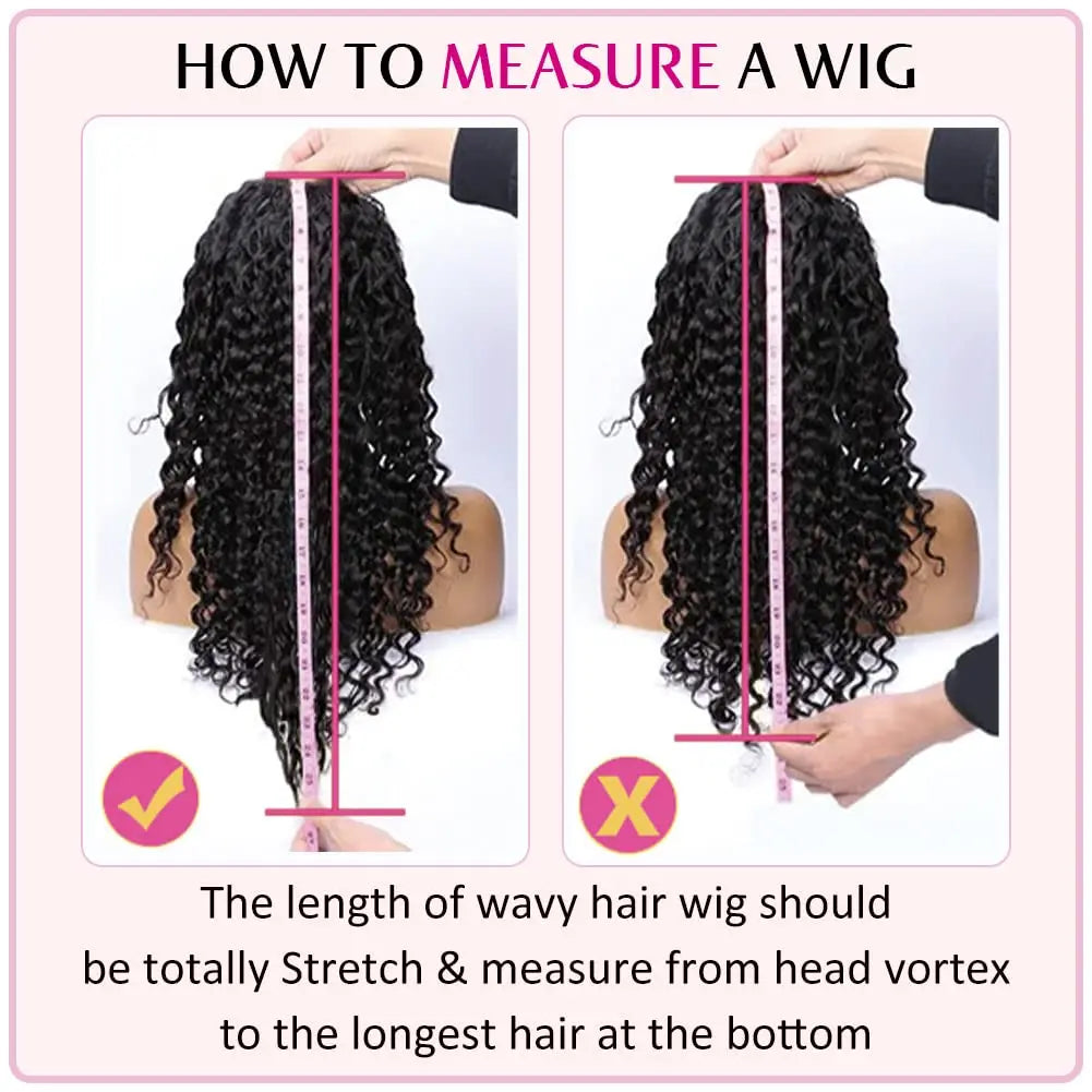 Deep Wave Frontal Wig 13x6 HD Lace Frontal Wig 13X4 28 30 32 34 36 Inch Human Hair Lace Frontal Wig Deep Curly Lace Front Wig