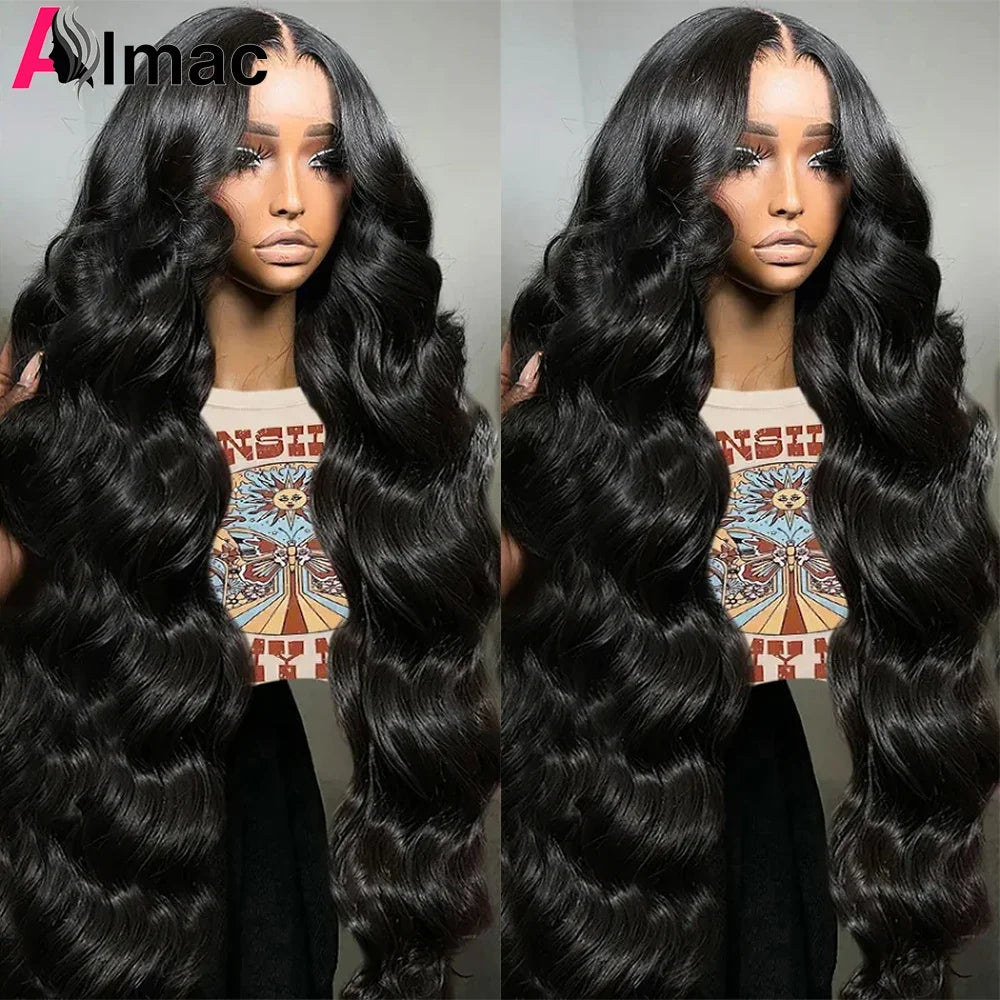 300% Density Body Wave Human Hair Wigs For Women 13x4 Hd Transparent Lace Frontal Pre-Plucked 4x4 Closure Indian Remy Hair Wig