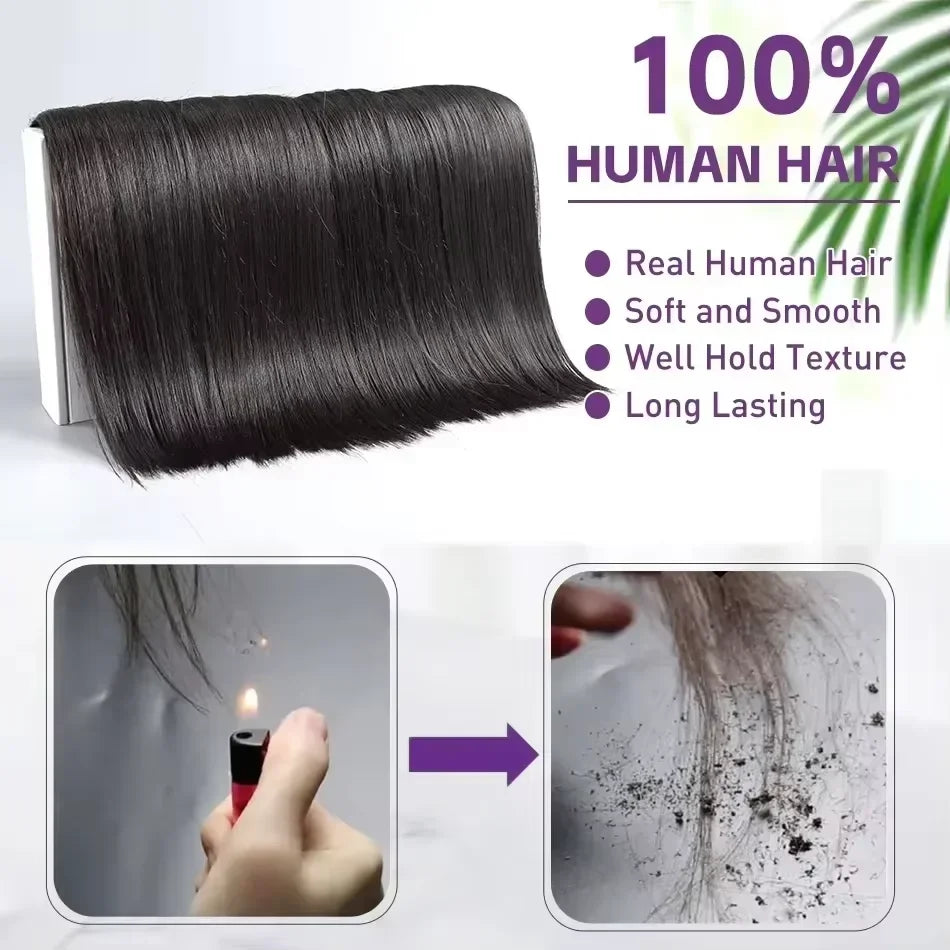 40 50Inch Bone Straight Human Hair Bundles Raw Hair Bundles 100% Human Hair Extensions Brazilian Weave 3 4 Bundles Fast Shipping