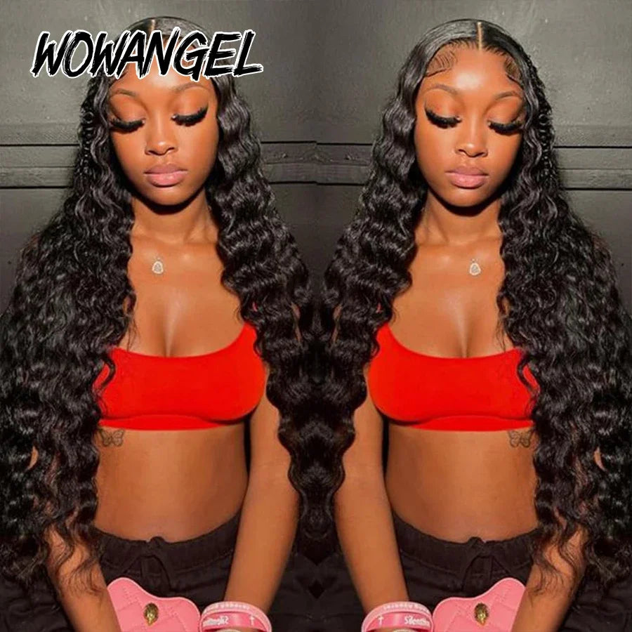250% Loose Deep Wave Human Hair Wigs Pre Plucked 13x6 HD Full Frontal Wigs 100% Human Hair Curly Lace Front Wigs For Black Women