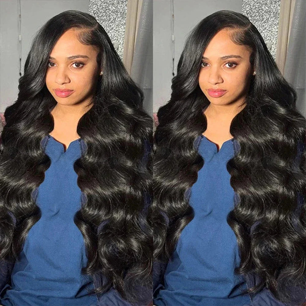 300% Density Body Wave Human Hair Wigs For Women 13x4 Hd Transparent Lace Frontal Pre-Plucked 4x4 Closure Indian Remy Hair Wig
