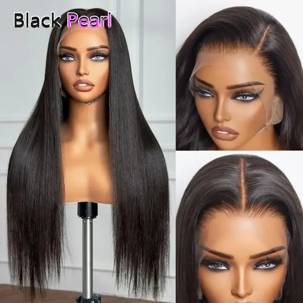Raw Hair Vietnamese 180 Density 100% Human Hair T Part Lace Frontal Wigs Straight Natural Black Lace Front Human Hair Wigs