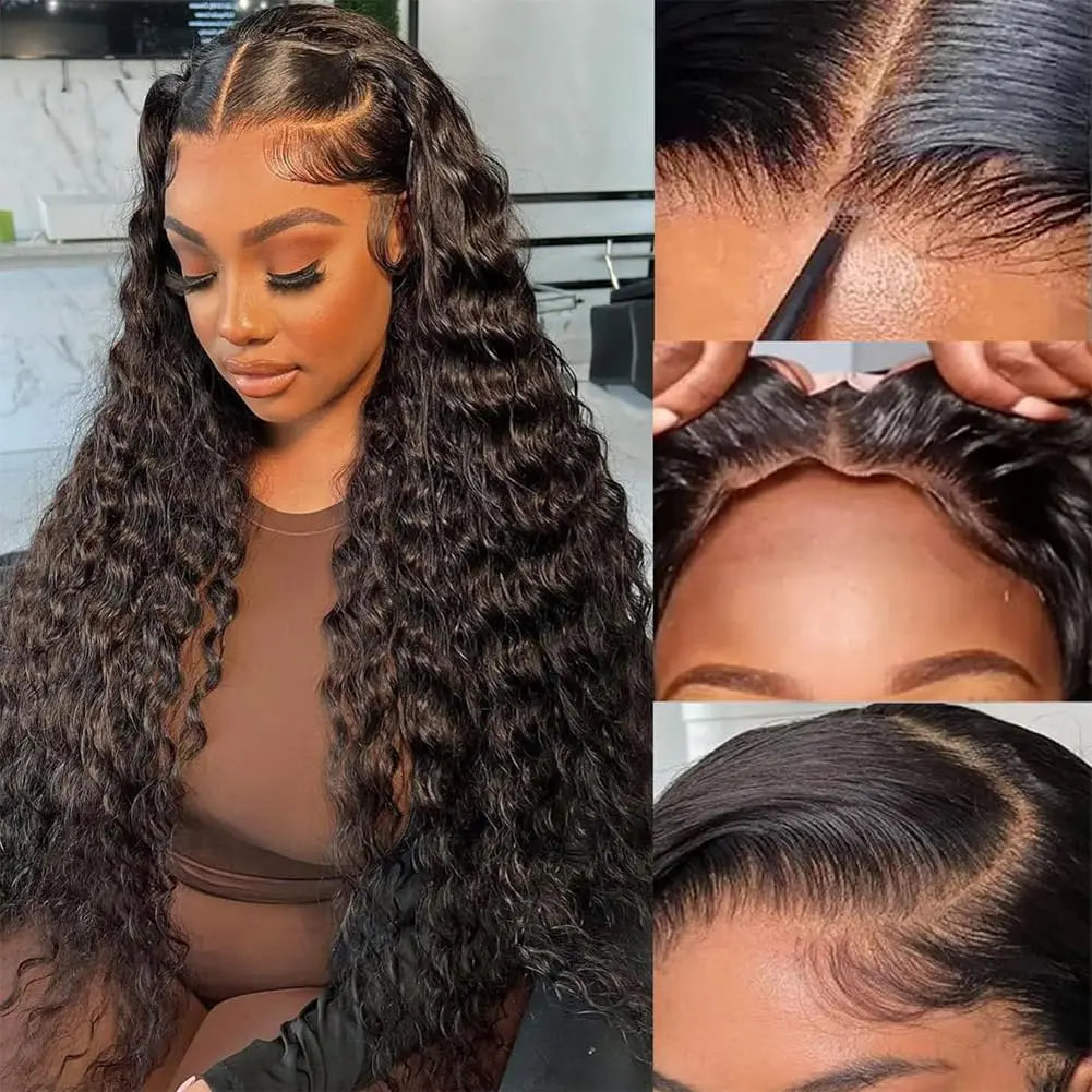 42 Inch Curly Wigs Deep Wave Frontal Wig 13x6 Hd Lace Frontal Wig Brazilian Pre Plucked Glueless 13x4 Human Hair Wigs For Women