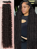 Rosabeauty Deep Wave Human Hair Bundles Brazilian 3 4 Bundles Remy Curly Water Wave Human Hair Extensions Double Weft