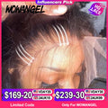 Wow Angel 13x6 HD Lace Frontal Wig Brazilian Straight Lace Front Human Hair Wig Deep Part Pre plucked Fitted Hairline Melt Skins