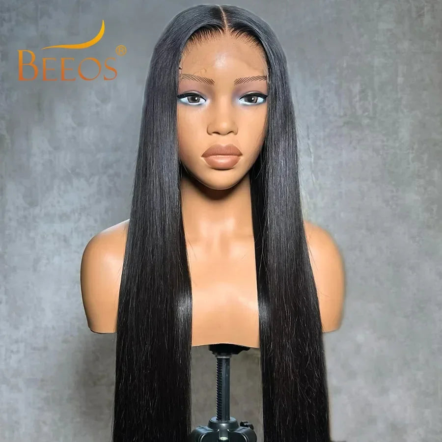 BEEOS Ultra Fitted 13X6 Glueless Wig Human Hair Ready To Wear Skinlike HD Lace Straight Human Hair Lace Frontal Wig Brazilian