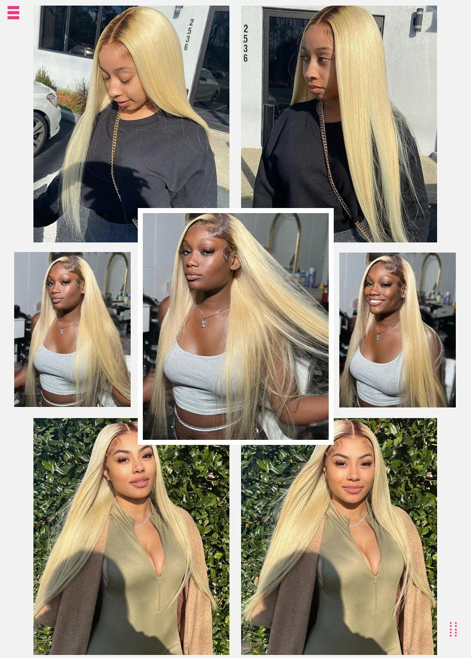 13x6 Lace Frontal Wig 1B 613 Ombre Blonde Full Lace Human Hair Wig Dark Roots Pre Plucked  Lace Front Human Hair Wigs for Women